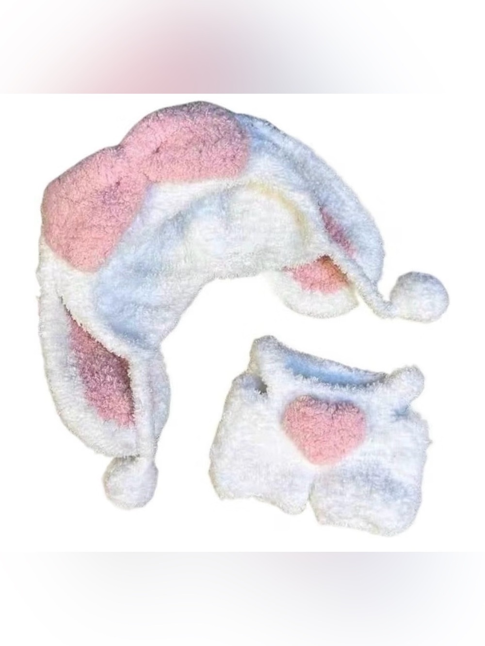 Plush Pink & White Labubu Kawaii Rabbit 2 Piece Set NWT 🩷🩷🩷